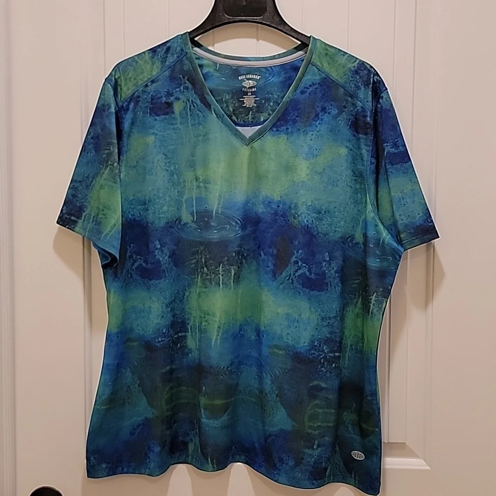 Reel Legends Freeline Blue Green Short Sleeve TShirt Size 2XL - Picture 8 of 8